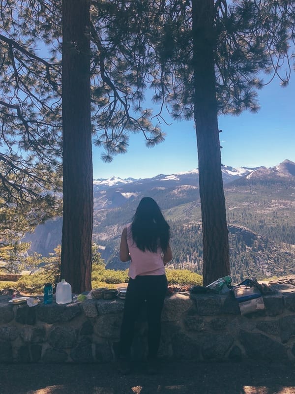Cooking breakfast at Washburn Point, thewoksoflife.com