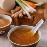 Asian vegetable stock in Chinese bowl, thewoksoflife.com