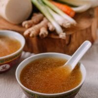 Asian vegetable stock in Chinese bowl, thewoksoflife.com