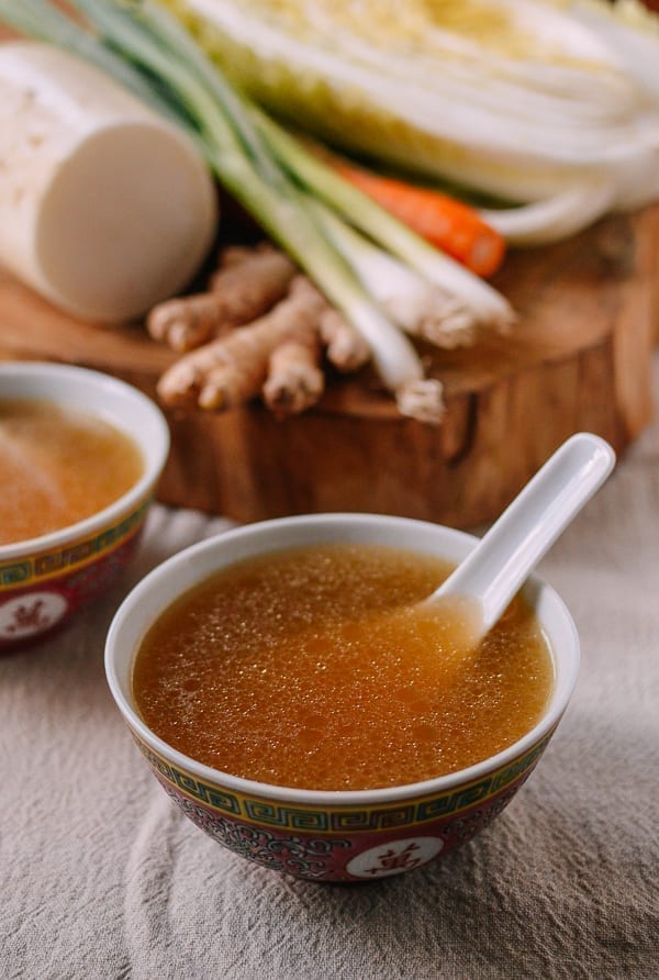 Asian vegetable stock in Chinese bowl, thewoksoflife.com