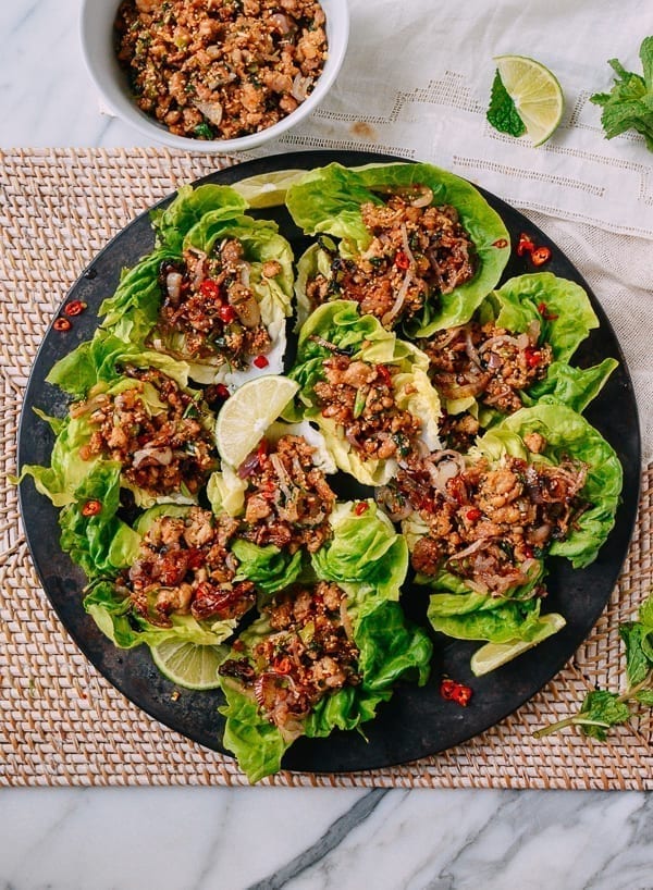 Chicken Larb, thewoksoflife.com