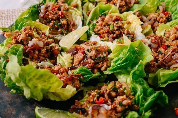 Chicken larb, thewoksoflife.com