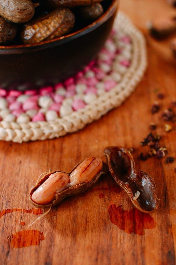 Inside of a boiled peanut, thewoksoflife.com