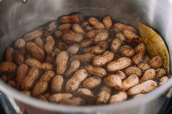 Soaking peanuts before boiling, thewoksoflife.com