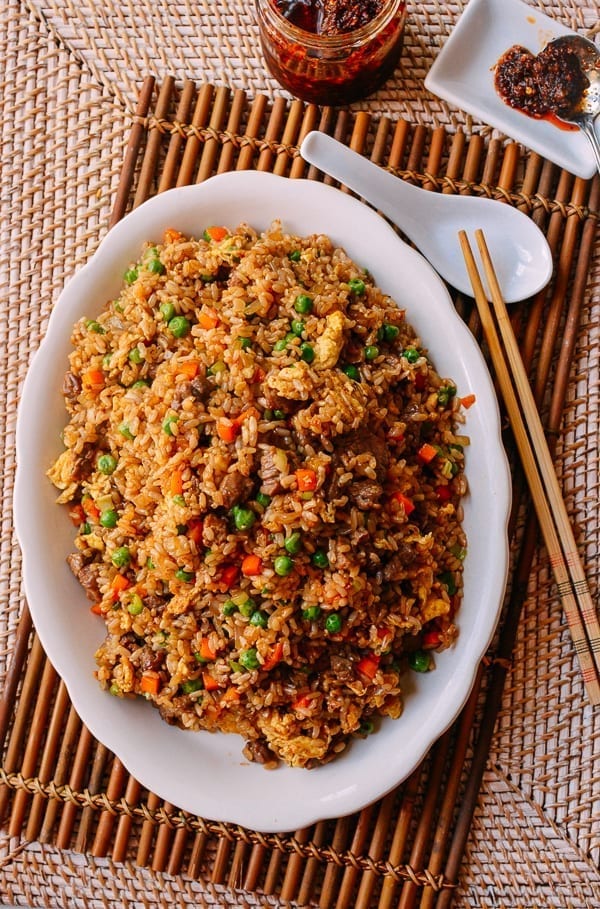 Fried Brown Rice with Beef, thewoksoflife.com