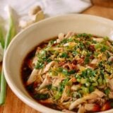 Easy Poached Chicken with Scallion Ginger Sauce, thewoksoflife.com