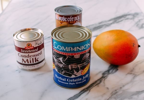 Grass Jelly Dessert Ingredients, thewoksoflife.com