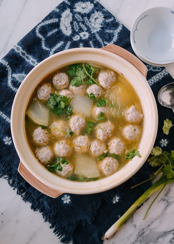 Winter Melon Soup with Meatballs, thewoksoflife.com