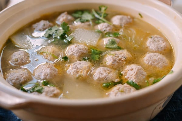 Winter Melon Soup with Meatballs, thewoksoflife.com