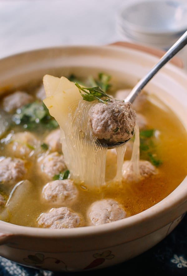 Winter Melon Soup with Meatballs, thewoksoflife.com
