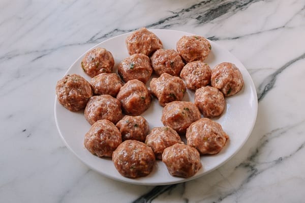 Chinese meatballs made for soup, thewoksoflife.com