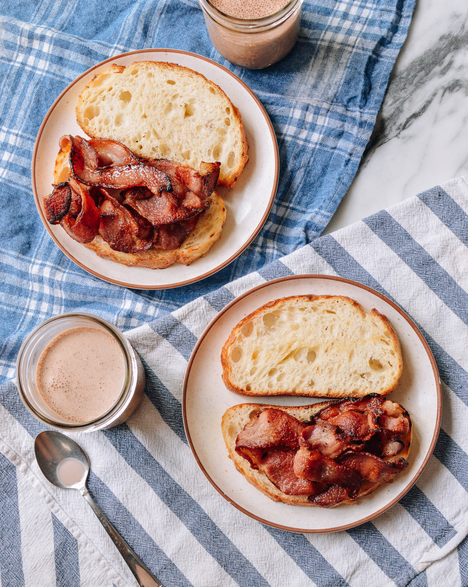 Bacon Sandwiches with Chocolate Milk, thewoksoflife.com