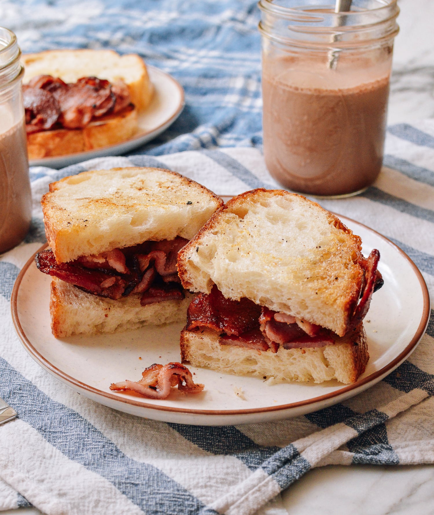 Wok Bacon Sandwiches, thewoksoflife.com