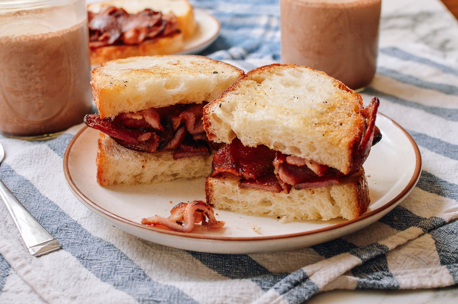 Wok Bacon Sandwiches, thewoksoflife.com