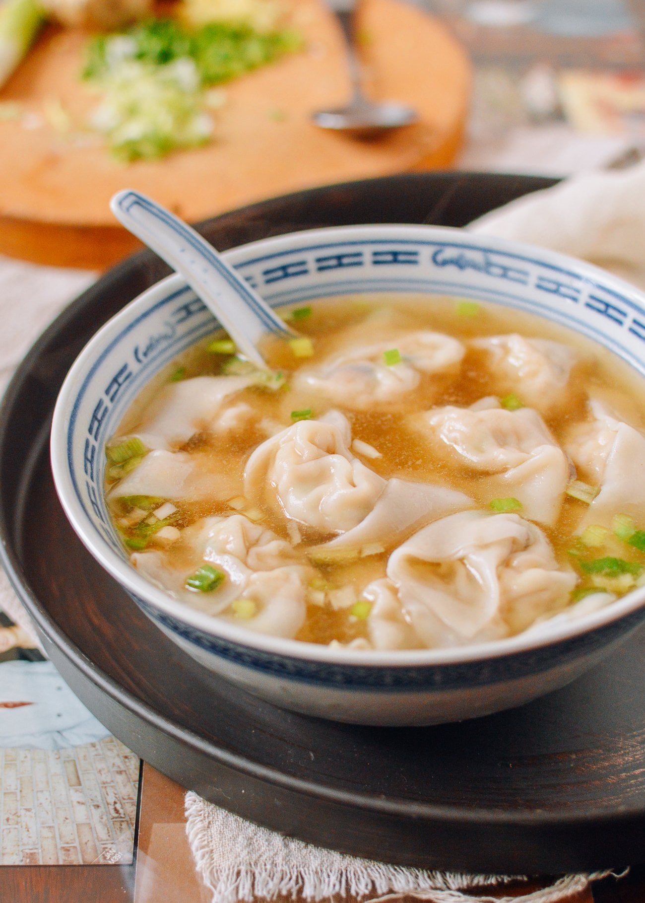Bowl of Chicken Wonton Soup