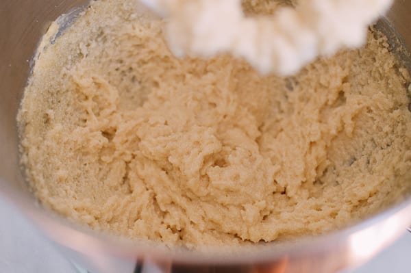 Creaming together oil, butter, and sugar, thewoksoflife.com