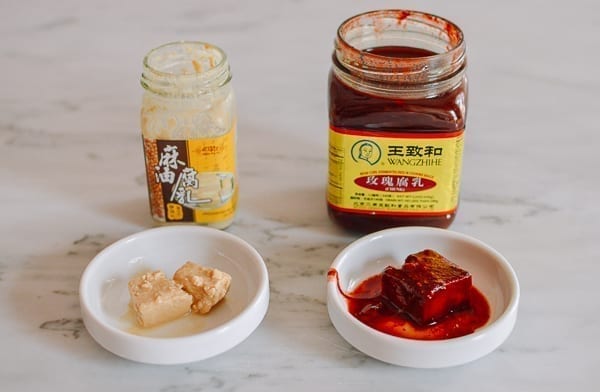 White and red fermented bean curd, thewoksoflife.com