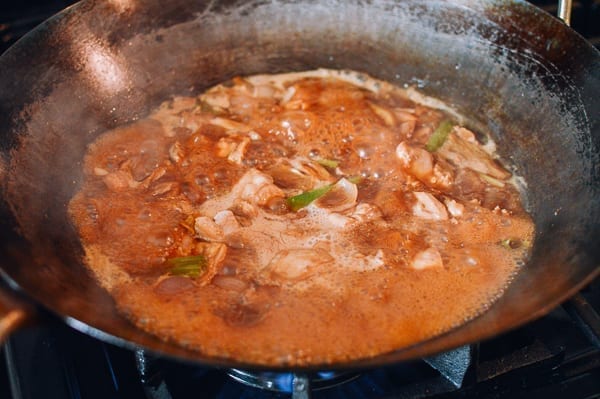 Simmering Chinese ginger chicken, thewoksoflife.com