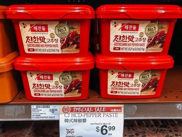 Gochujang on store shelf, thewoksoflife.com