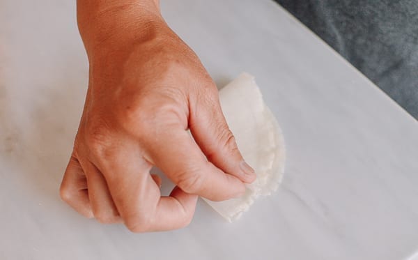 Folding mandarin pancake, thewoksoflife.com