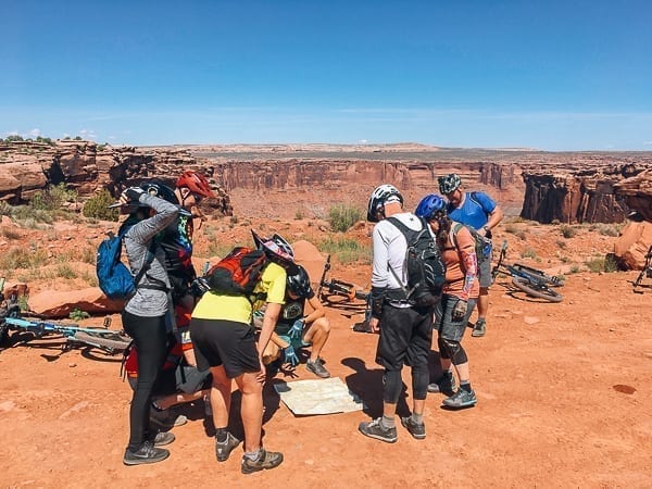 Moab Mountain Biking map trail map reading by thewoksoflife.com