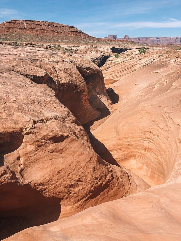 Moab Canyonlands White Rim trail Holeman Slot canyon view by thewoksoflife.com