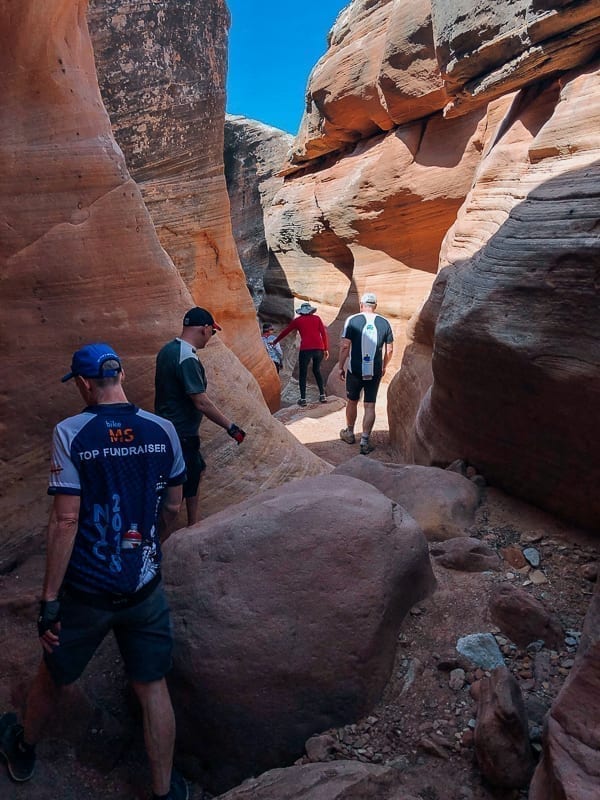 walking through Holeman Slot canyon - Moab Utah by thewoksoflife.com