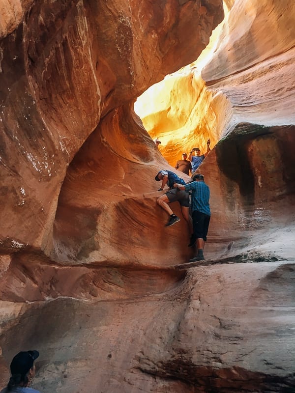Holeman Slot canyon descent - Canyonlands National Park by thewoksoflife.com
