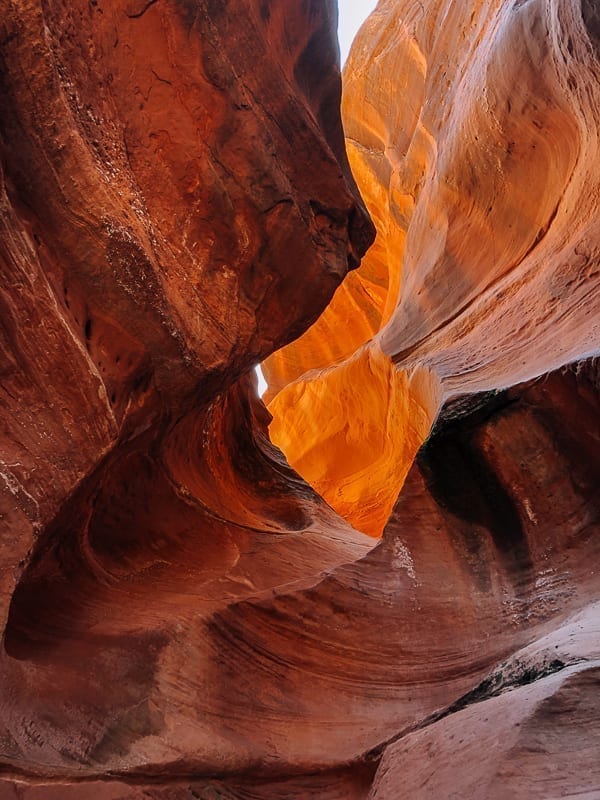 Holeman Slot canyon view - Canyonlands National Park by thewoksoflife.com