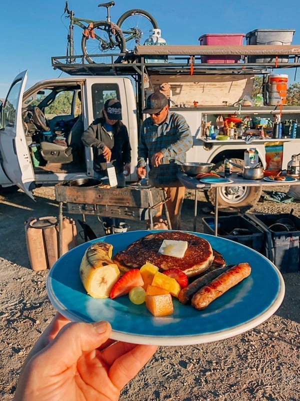 PAncake breakfast at Murphy Hogback campground Canyonlands by thewoksoflife.com