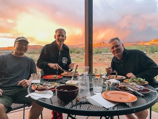 Moab Mountain Bikers Sunset dinner by thewoksoflife.com