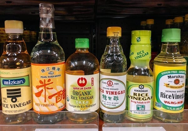 Many brands of rice vinegar, thewoksoflife.com