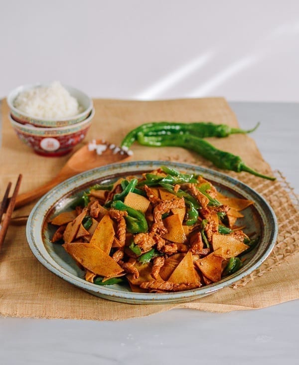 Chinese Homestyle Tofu Sheet Stir-fry, thewoksoflife.com
