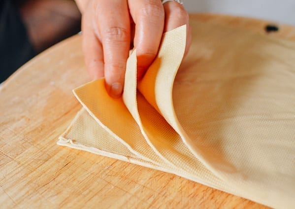 Separating Tofu Sheets, thewoksoflife.com