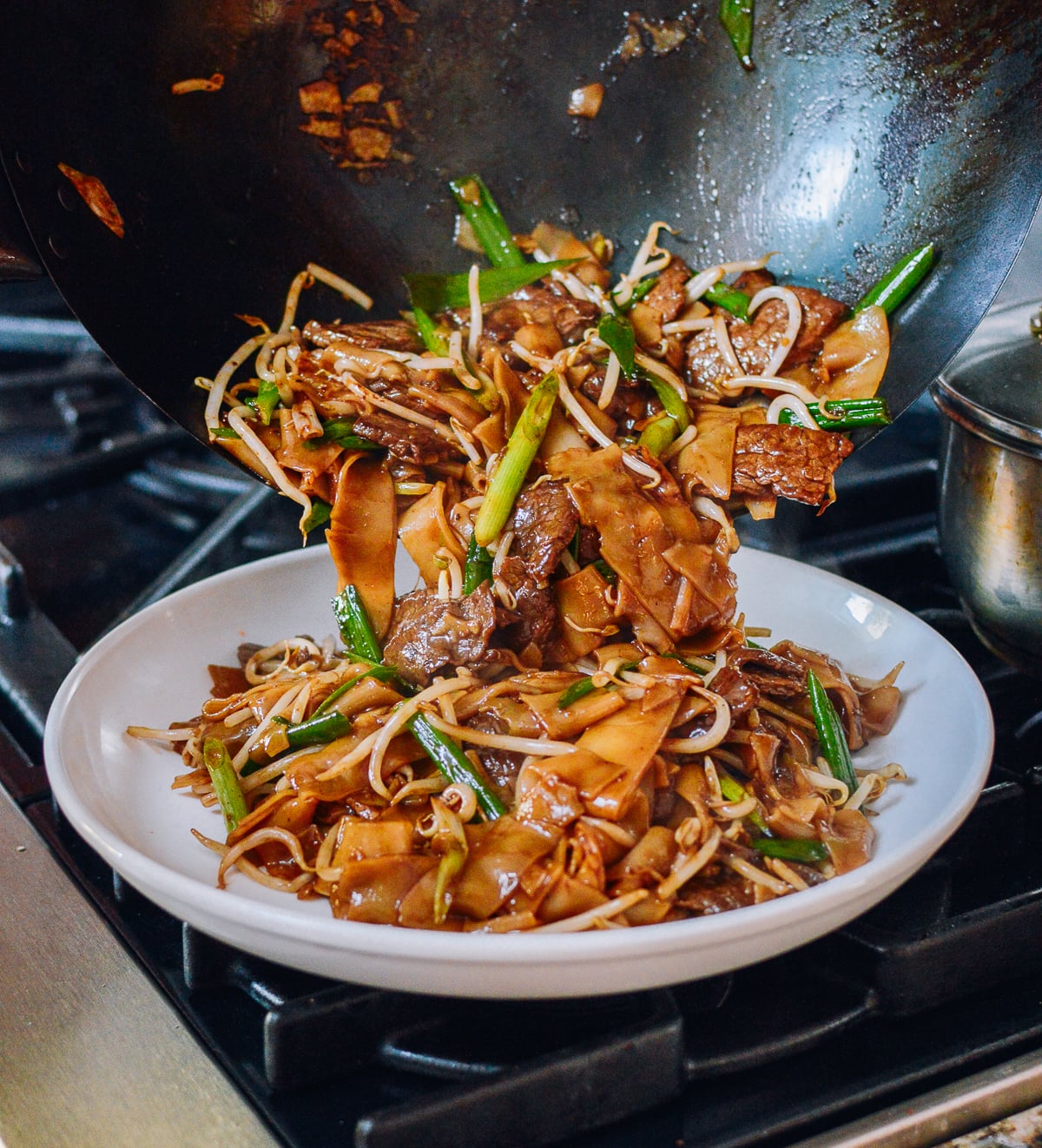 Plating Beef Chow Fun, thewoksoflife.com