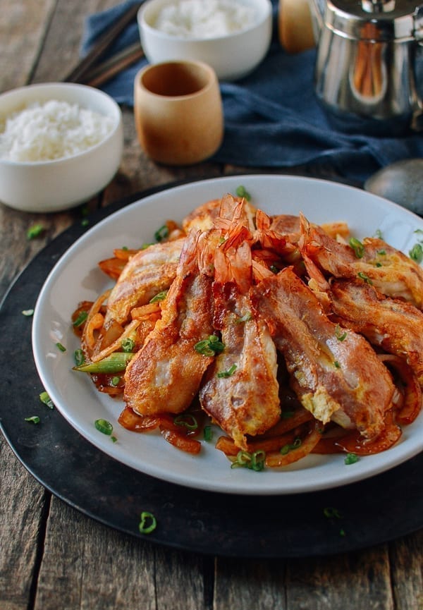 Butterfly Shrimp with Bacon, thewoksoflife.com