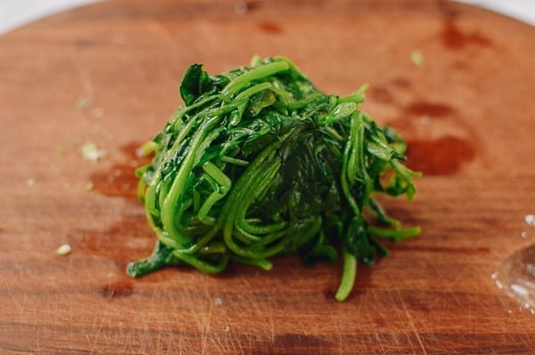 Cooked watercress, thewoksoflife.com