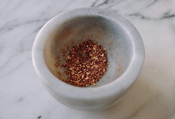 Powdered dried tangerine peel, thewoksoflife.com