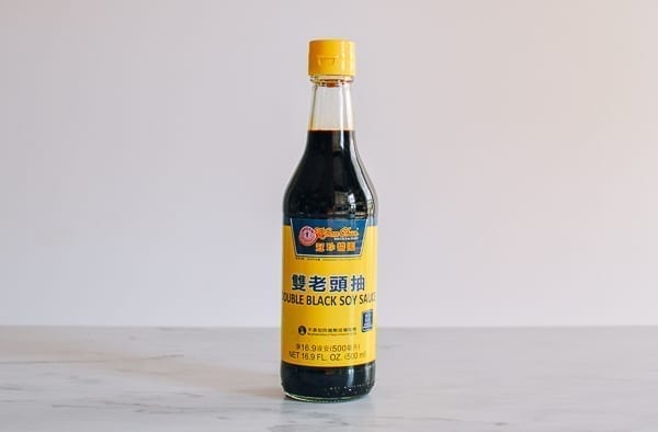 Bottle of double black soy sauce, thewoksoflife.com