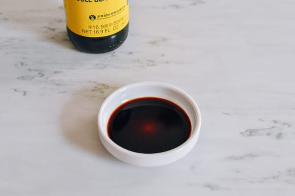 Double black soy sauce poured out, thewoksoflife.com