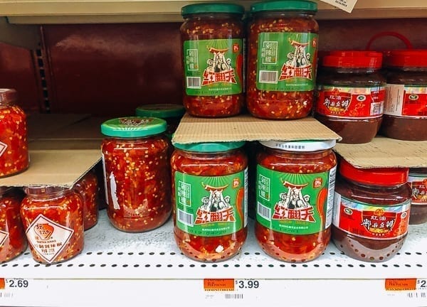 Jars of duo jiao on store shelves, thewoksoflife.com