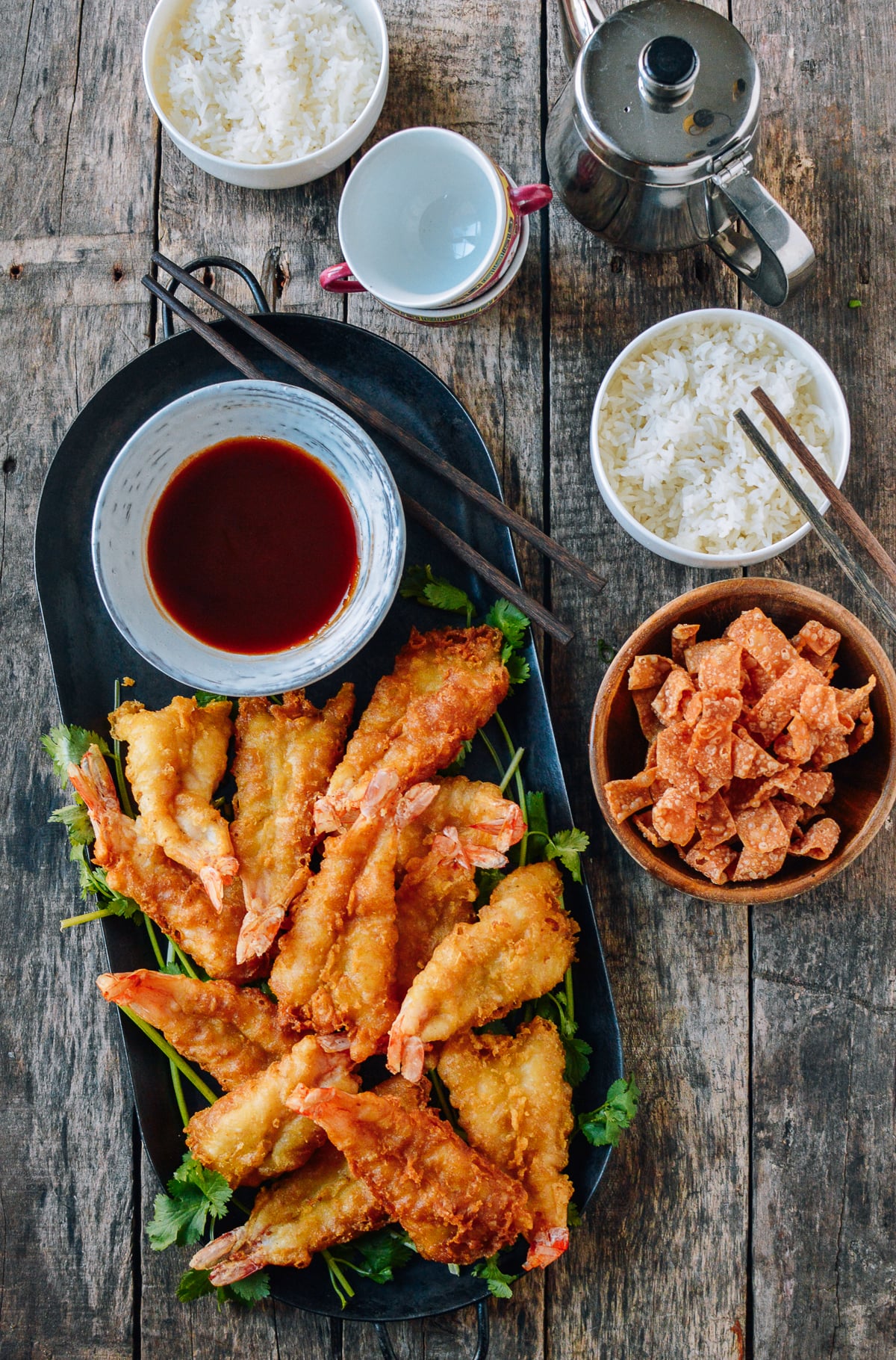 Chinese Takeout Fantail shrimp, thewoksoflife.com