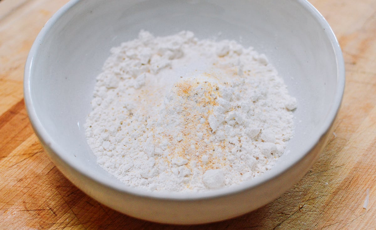 Dry ingredients for batter, thewoksoflife.com