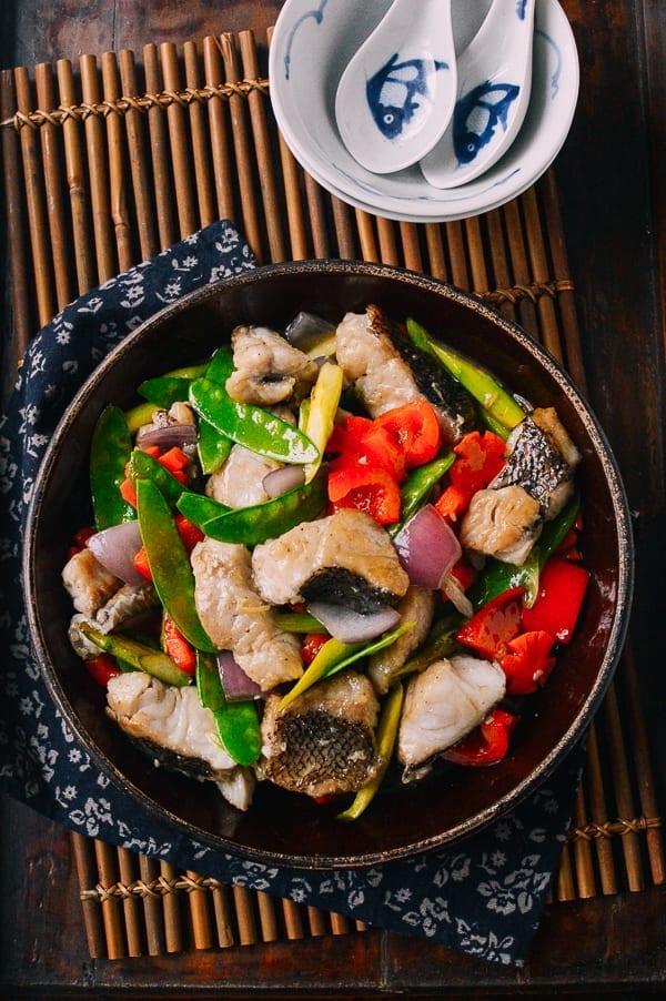 Fish stir-fry, thewoksoflife.com