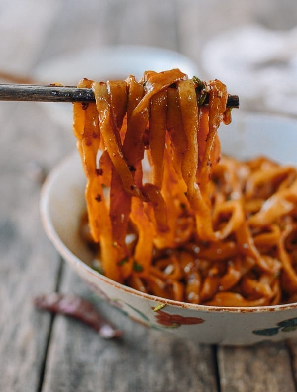 Noodles mixed with sauce, thewoksoflife.com