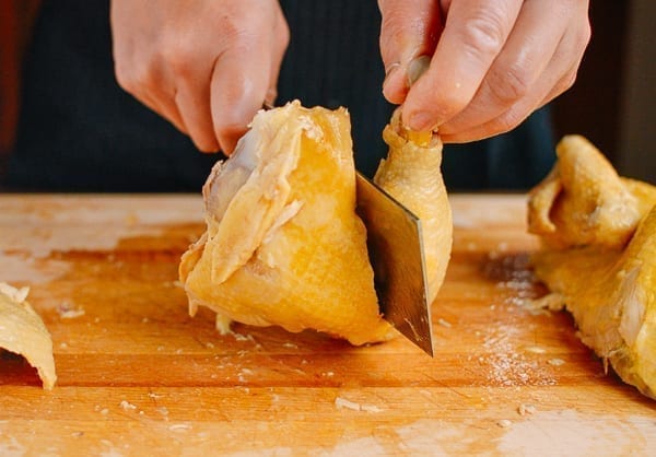 Separating drumstick and thigh, thewoksoflife.com