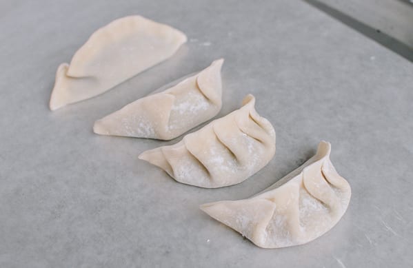 Four different Chinese dumpling folds, thewoksoflife.com