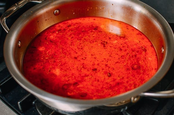 Pot of laksa broth, thewoksoflife.com