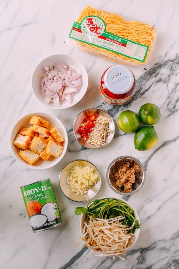 Laksa ingredients, thewoksoflife.com