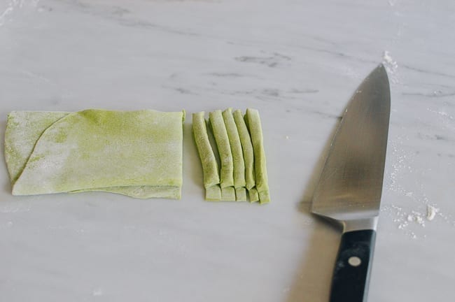 Hand cutting noodles, thewoksoflife.com